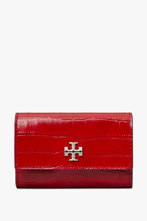 Kira Croc Flap Card Donna Portafogli Rosso