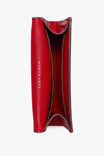 Kira Croc Flap Card Donna Portafogli Rosso - 3