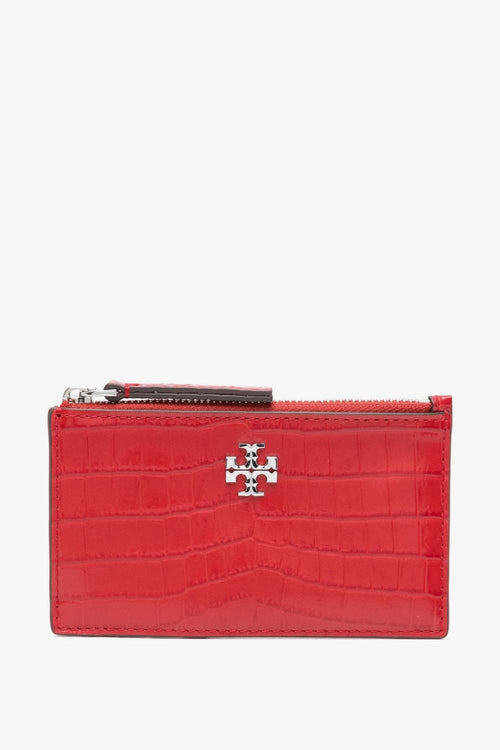 Kira Croc Zip Card Donna Portafogli Rosso