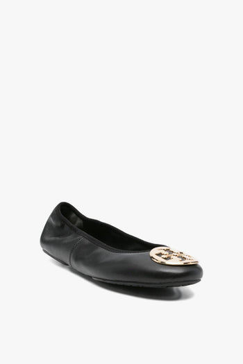 Ballerine Nero Donna Placca Logo - 2