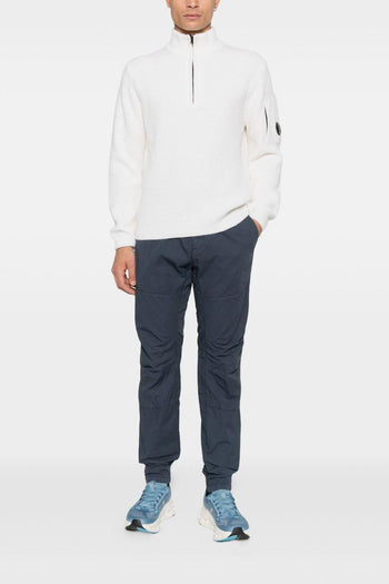 Maglia Bianco Uomo con Mezza Zip - 3