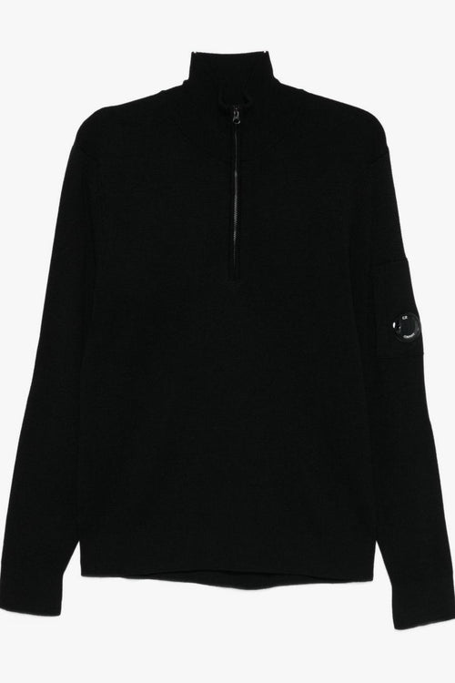 Maglia Nero Uomo Mezza Zip
