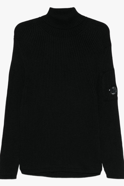 Maglia Nero Uomo Collo Alto