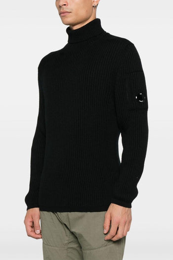 Maglia Nero Uomo Collo Alto - 5
