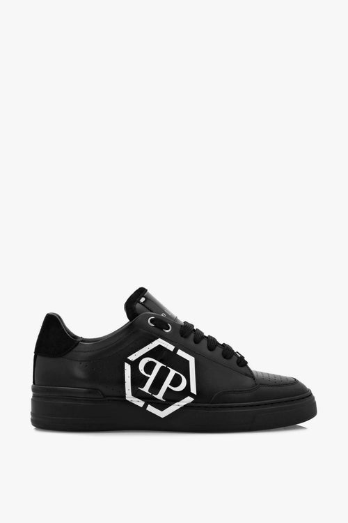 Scarpa Nero Uomo Logo Hexagon