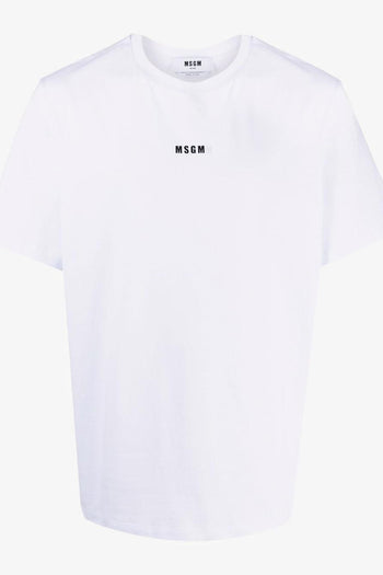 T-shirt Bianco Uomo Stampa Micro Logo - 5