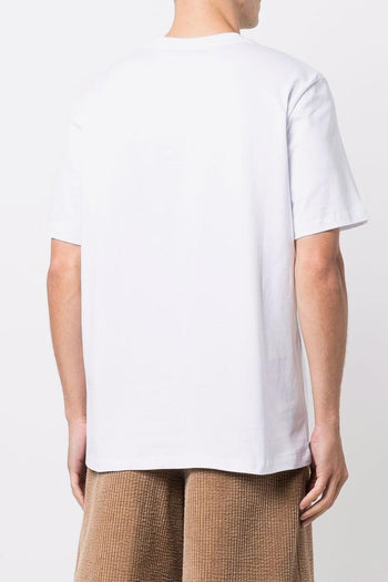 T-shirt Bianco Uomo Stampa Micro Logo - 3