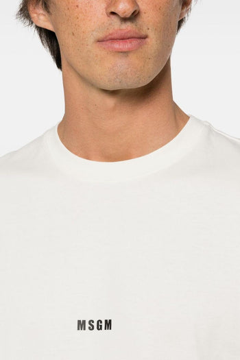 T-shirt Bianco Uomo Micro Logo - 4