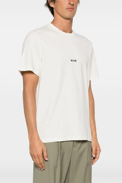 T-shirt Bianco Uomo Micro Logo