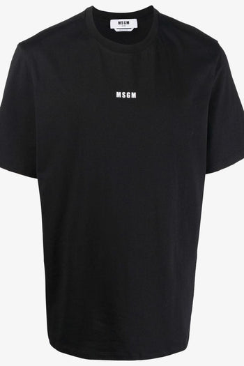 T-shirt Nero Uomo Stampa Micro Logo - 5