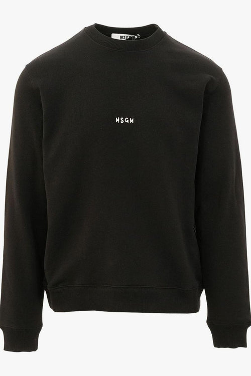 Felpa Nero Uomo Stampa Logo