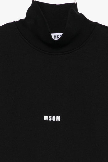 Felpa Nero Uomo Collo Alto - 3