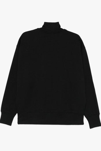 Felpa Nero Uomo Collo Alto - 2