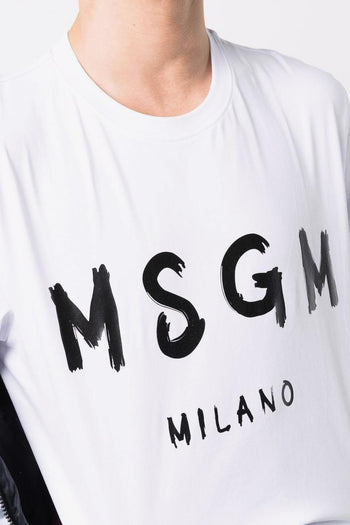 T-shirt Bianco Uomo Stampa Logo Milano - 4