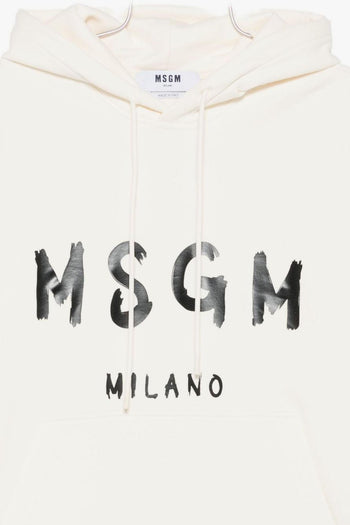 Felpa Bianco Uomo Logo Milano - 2