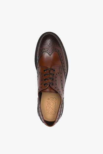 Scarpa Marrone Uomo Derby Brogue - 4