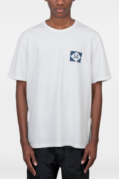T-shirt Bianco Uomo Stampa Posteriore