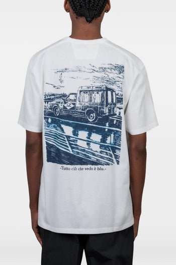 T-shirt Bianco Uomo Stampa Posteriore - 4