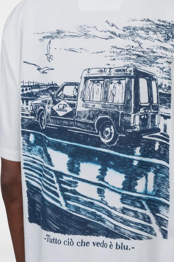 T-shirt Bianco Uomo Stampa Posteriore - 5