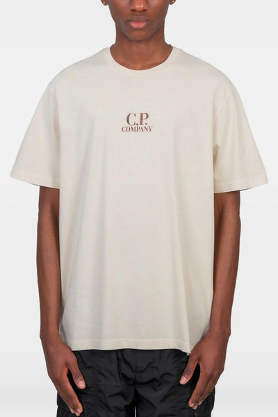 T-shirt Stampa Posteriore Uomo Beige