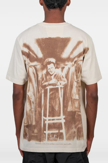 T-shirt Stampa Posteriore Uomo Beige - 3
