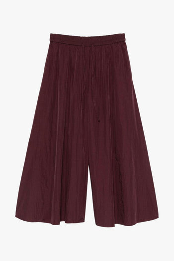 Pantaloni Prugna Donna Gamba Ampia - 6