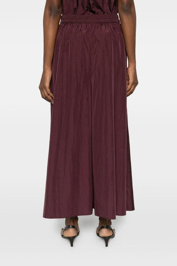 Pantaloni Prugna Donna Gamba Ampia - 9