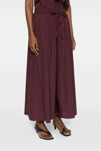 Pantaloni Prugna Donna Gamba Ampia - 10