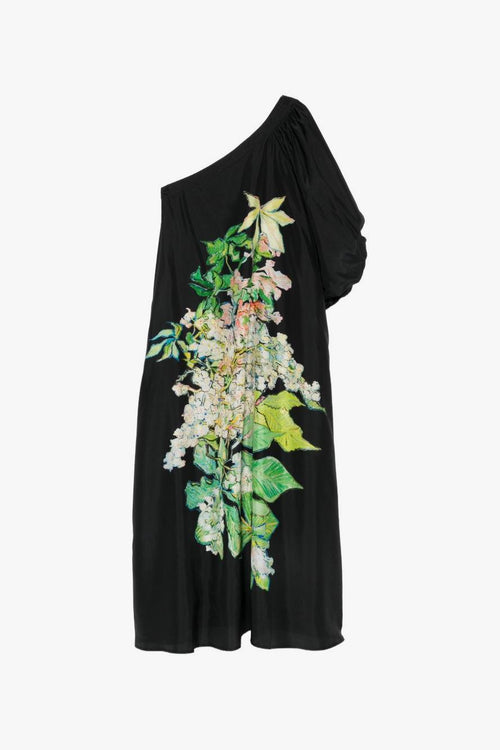 Abito Floreale Donna Nero