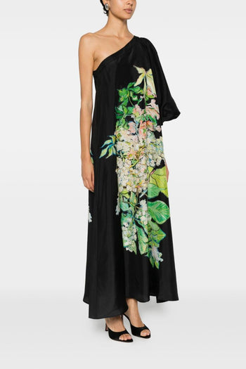 Abito Floreale Donna Nero - 4