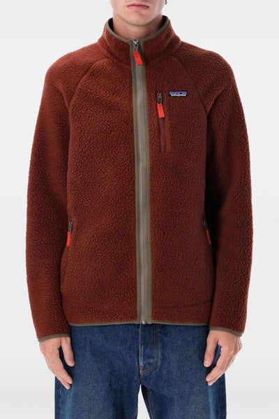 Giubbotto Rosso Uomo Retro Pile