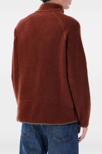 Giubbotto Rosso Uomo Retro Pile - 2