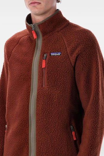 Giubbotto Rosso Uomo Retro Pile - 3