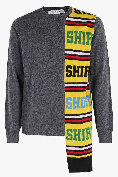 Maglia Grigio Uomo Asimmetrica