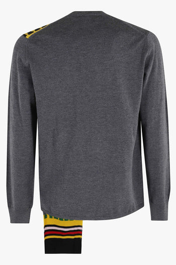 Maglia Grigio Uomo Asimmetrica - 2