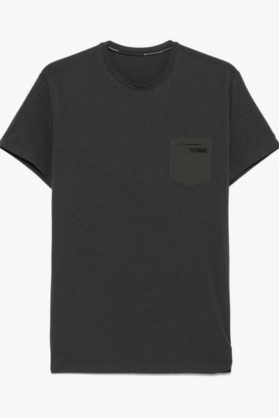 Uomo T-shirt Verde Tasca sul Petto