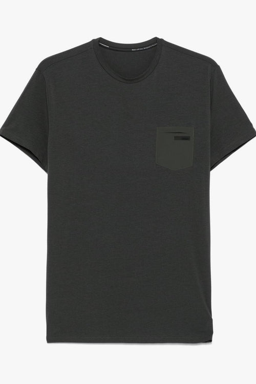 Uomo T-shirt Verde Tasca sul Petto