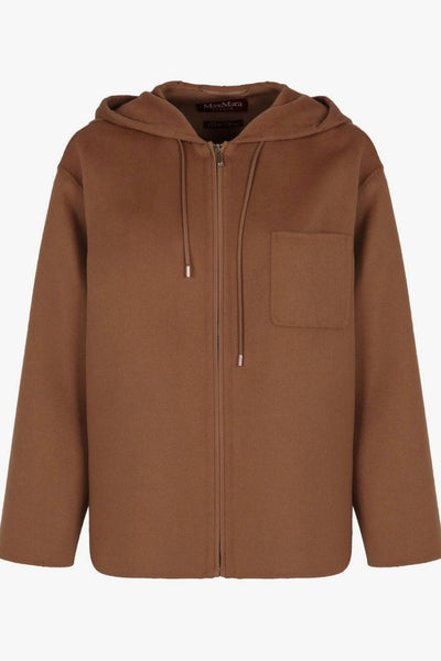 Felpa Marrone Donna Cappuccio