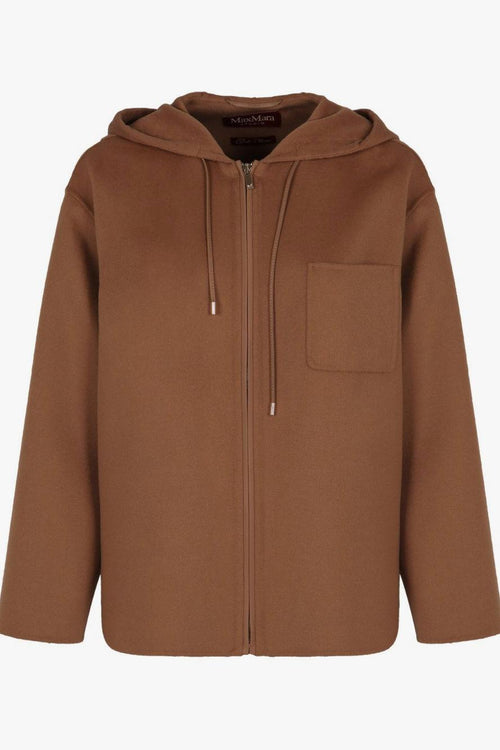 Felpa Marrone Donna Cappuccio