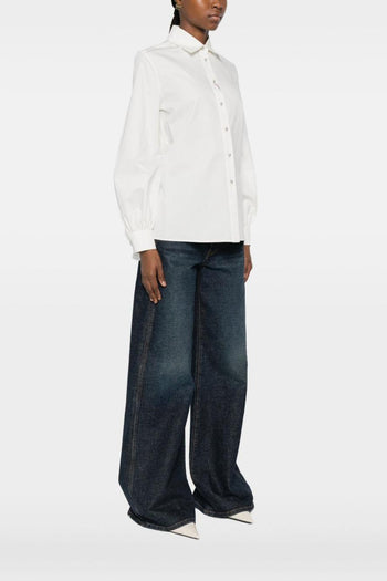 Camicia Bianco Donna con Cut Out - 3