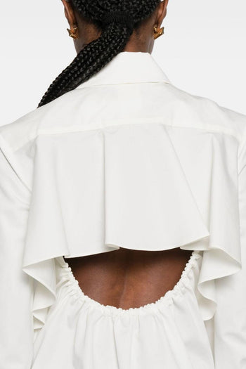 Camicia Bianco Donna con Cut Out - 5