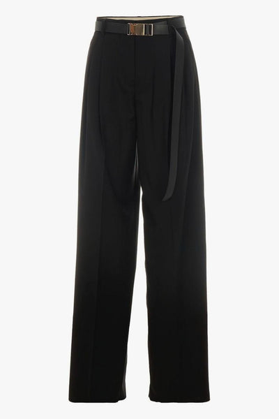 Pantalone Nero Donna con Fibbia