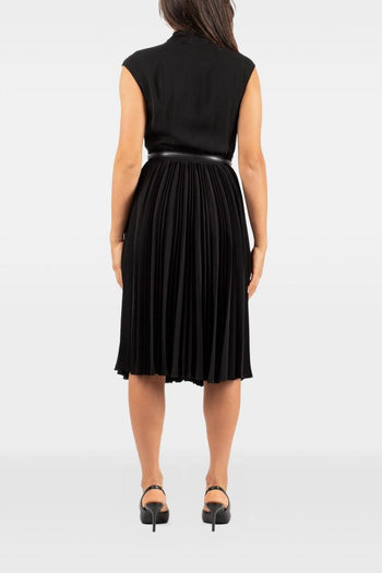 Abito Nero Donna con Cintura - 2