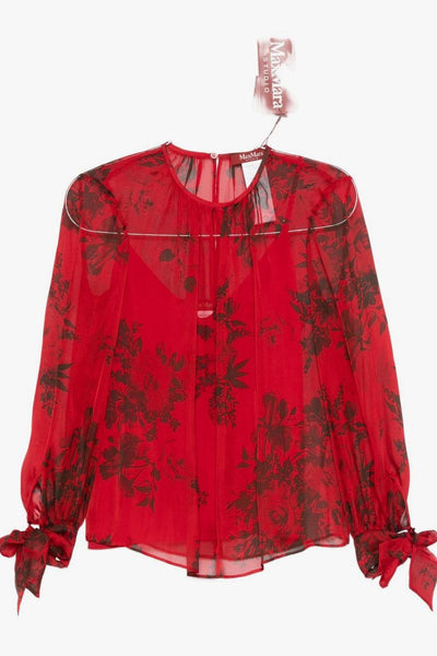 Blusa Rosso Donna Floreale