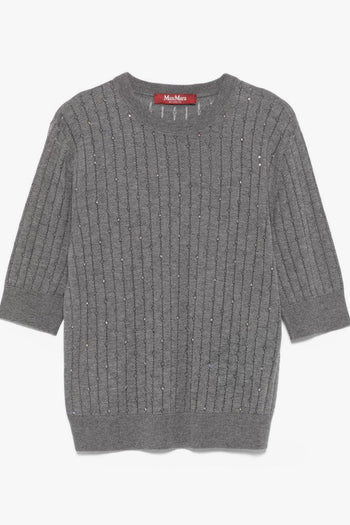 Maglia Grigio Donna a Coste - 5