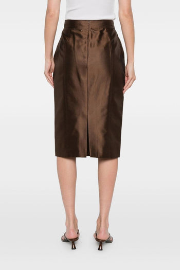 Gonna Midi Tegoista Donna Marrone - 3