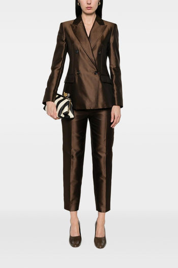 Pantalone Pince Donna Marrone - 2