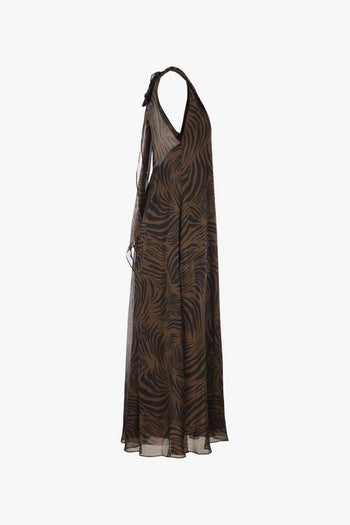 Abito Animalier Donna Marrone - 2