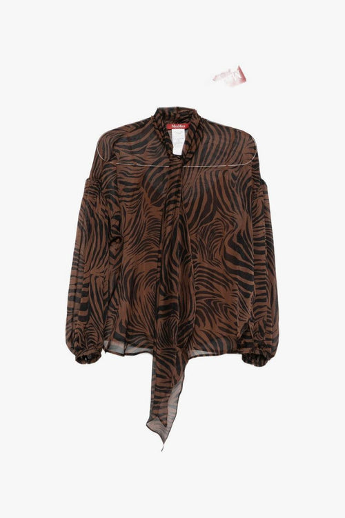 Camicia Zebrata Donna Marrone
