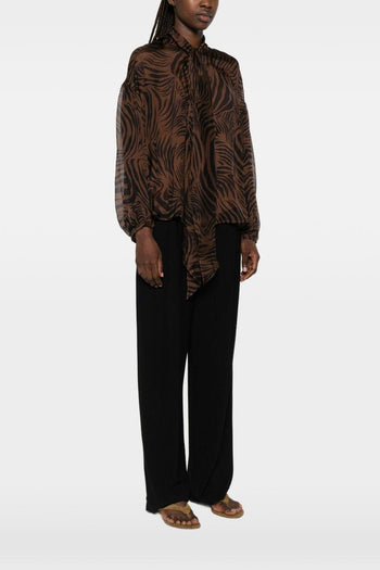 Camicia Zebrata Donna Marrone - 5